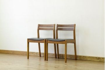ヴィンテージ家具　北欧ビンテージ　ダイニングチェア2脚セット(椅子、イス、チェア)