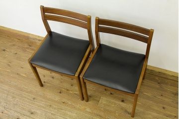 ヴィンテージ家具　北欧ビンテージ　ダイニングチェア2脚セット(椅子、イス、チェア)