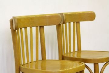アンティーク家具　ヨーロッパチェコDREVOUNIAベントウッドチェア2脚セットトーネット