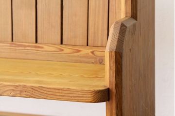 ヴィンテージ家具　イギリスビンテージ　パイン材チャーチベンチ(教会長椅子)