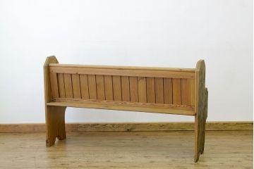 ヴィンテージ家具　イギリスビンテージ　パイン材チャーチベンチ(教会長椅子)