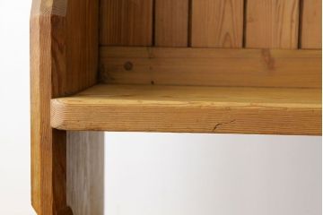 ヴィンテージ家具　イギリスビンテージ　パイン材のおしゃれなチャーチベンチ(教会長椅子)
