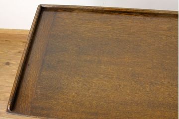アンティーク家具　イギリスアンティーク　オーク材小振りなテーブルベンチ(作業台、長椅子)(モンクスベンチ、モンクスチェア)