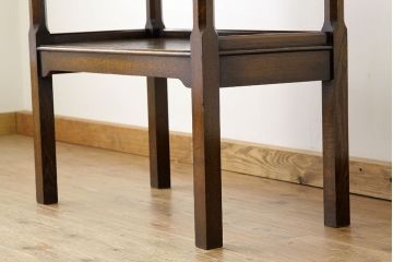 アンティーク家具　イギリスアンティーク　オーク材小振りなテーブルベンチ(作業台、長椅子)(モンクスベンチ、モンクスチェア)