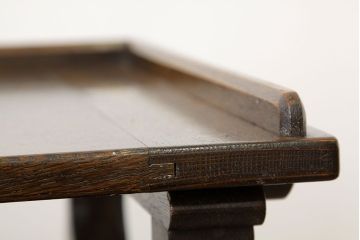 アンティーク家具　イギリスアンティーク　オーク材小振りなテーブルベンチ(作業台、長椅子)(モンクスベンチ、モンクスチェア)