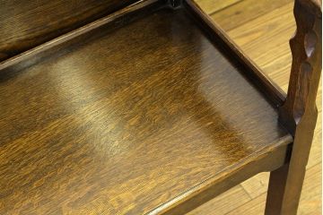 アンティーク家具　イギリスアンティーク　オーク材小振りなテーブルベンチ(作業台、長椅子)(モンクスベンチ、モンクスチェア)