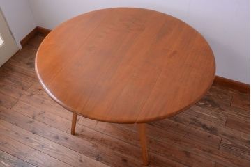 アンティーク家具　イギリスERCOL(アーコール)　ウィンザーシリーズ　ドロップリーフテーブル(バタフライテーブル)(3)