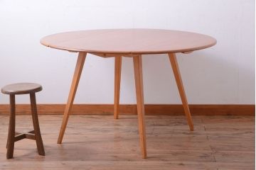 アンティーク家具　イギリスERCOL(アーコール)　ウィンザーシリーズ　ドロップリーフテーブル(バタフライテーブル)(3)