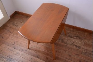 アンティーク家具　イギリスERCOL(アーコール)　ウィンザーシリーズ　ドロップリーフテーブル(バタフライテーブル)(3)