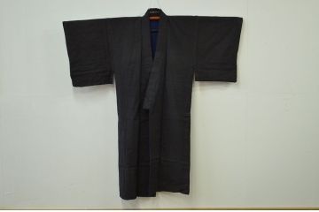 アンティーク雑貨　○古い木綿着物　3点(縦縞、絣　古布材料)