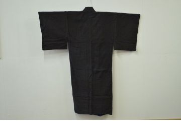 アンティーク雑貨　○古い木綿着物　3点(縦縞、絣　古布材料)