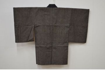 アンティーク雑貨　○古い木綿着物　3点(縦縞、絣　古布材料)