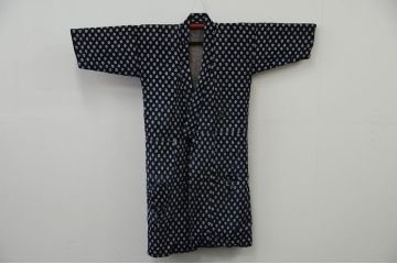 アンティーク雑貨　○古い木綿着物　5点(絣古布材料)