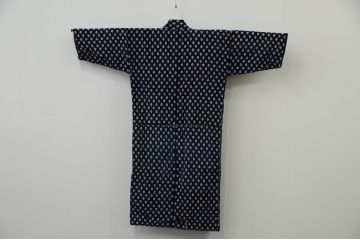 アンティーク雑貨　○古い木綿着物　5点(絣古布材料)