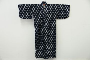 アンティーク雑貨　○古い木綿着物　5点(絣古布材料)