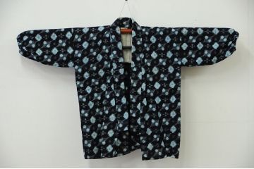 アンティーク雑貨　○古い木綿着物　5点(絣古布材料)