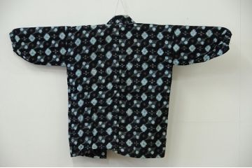 アンティーク雑貨　○古い木綿着物　5点(絣古布材料)