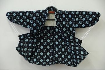 アンティーク雑貨　○古い木綿着物　5点(絣古布材料)