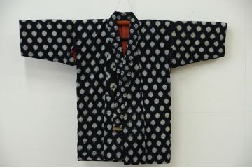 アンティーク雑貨　○古い木綿着物　5点(絣古布材料)