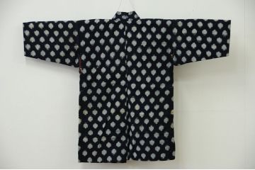 アンティーク雑貨　○古い木綿着物　5点(絣古布材料)