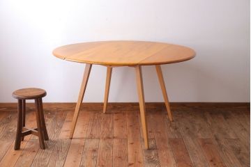 アンティーク家具　イギリスERCOL(アーコール)　ウィンザーシリーズ　ドロップリーフテーブル(バタフライテーブル)(2)