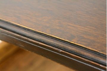 アンティーク家具　イギリスアンティーク　ツイストレッグエクステンションテーブル(オーク材)