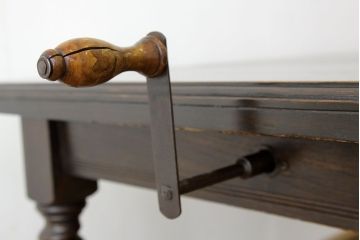 アンティーク家具　イギリスアンティーク　ツイストレッグエクステンションテーブル(オーク材)