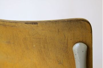 ヴィンテージ家具　イギリスビンテージ　スクールパイプチェア2脚セット　スタッキング椅子