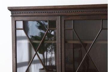 アンティーク家具　イギリスアンティーク ブックケース・ガラスショーケース・キャビネット(本箱)