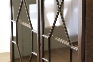 アンティーク家具　イギリスアンティーク ブックケース・ガラスショーケース・キャビネット(本箱)