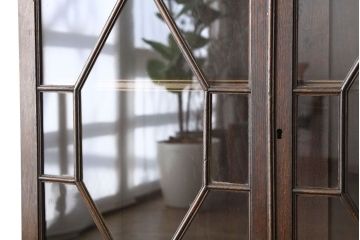 アンティーク家具　イギリスアンティーク ブックケース・ガラスショーケース・キャビネット(本箱)