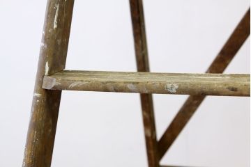 アンティーク雑貨　イギリスアンティーク　ウッドステップラダー脚立梯子(ディスプレイ用)(1)