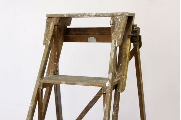 アンティーク雑貨　イギリスアンティーク　ウッドラダーステップ?脚立梯子(ディスプレイ用)