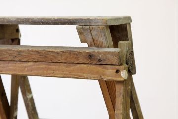 アンティーク雑貨　イギリスアンティーク　ウッドラダーステップ?脚立梯子(ディスプレイ用)