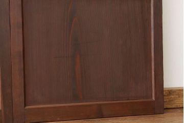 アンティーク　巾のせまいダイヤガラス引き戸2枚セット(建具、ガラス戸)
