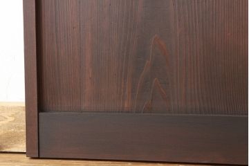 大正ロマン　素敵なデザインの巾のせまい菱型ダイヤガラス引き戸(建具・ガラス戸)