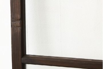 ★アンティーク　巾のせまいシンプルガラス引き戸2枚セット(建具・ガラス戸)