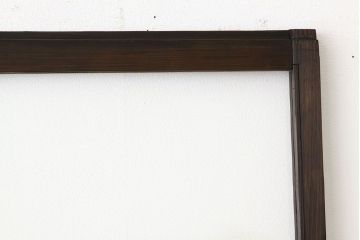 ★アンティーク　巾のせまいシンプルガラス引き戸2枚セット(建具・ガラス戸)