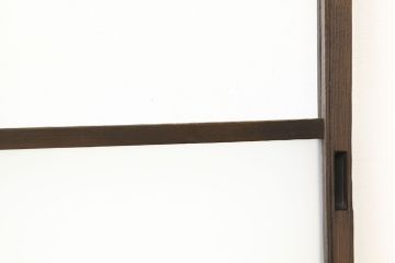 ★アンティーク　巾のせまいシンプルガラス引き戸2枚セット(建具・ガラス戸)