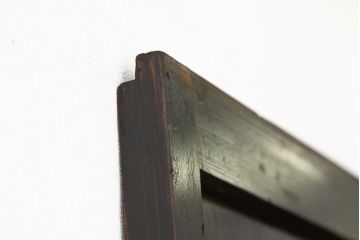 アンティーク　使い込まれたガラス入り帯戸(ガラス帯戸、扉・板戸)