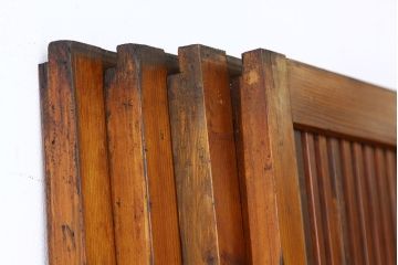 すりガラスと銀モールガラス入り格子戸4枚セット(引き戸・ガラス戸)