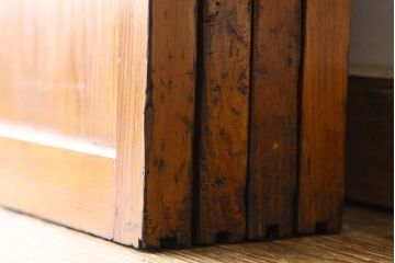 すりガラスと銀モールガラス入り格子戸4枚セット(引き戸・ガラス戸)
