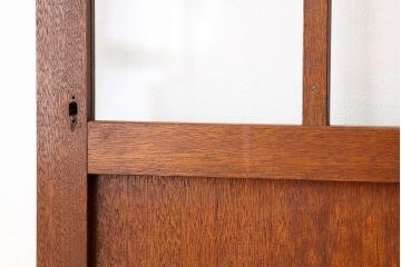 昭和レトロ　古い木のシックなガラス戸2枚セット(引き戸)