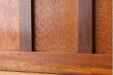 昭和レトロ　古い木のシックなガラス戸2枚セット(引き戸)