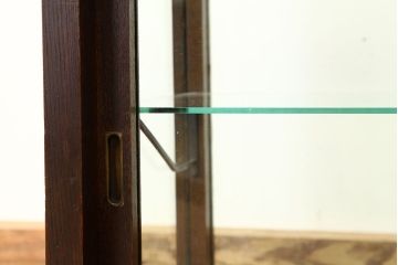 アンティーク家具　アンティーク 古いタバコ屋の重厚なR型ガラスケース(ショーケース)