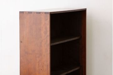 アンティーク家具　古い木のシンプルなアンティーク飾り棚(陳列棚)