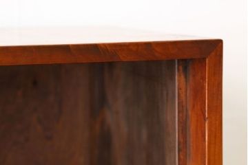 アンティーク家具　古い木のシンプルなアンティーク飾り棚(陳列棚)