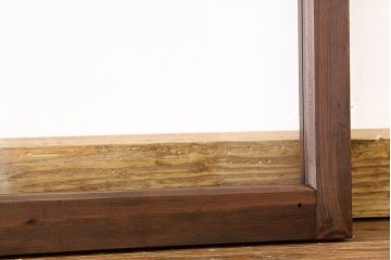 古い木の小さなガラス戸1枚(引き戸)