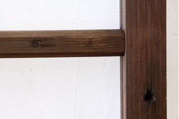 古い木の小さなガラス戸1枚(引き戸)