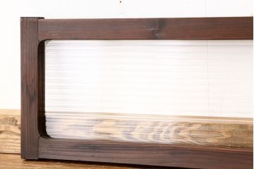 アンティーク　古い木のシンプルなモールガラス明り取り(窓)